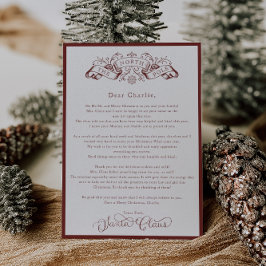 Encantadora carta del Día de los Navidades de Papá