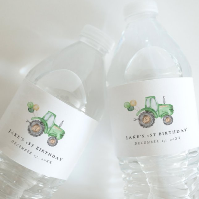 Encantadora etiqueta de botella de agua del tracto (Subido por el creador)