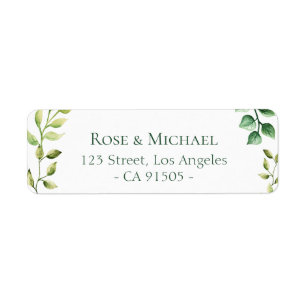 encantadora etiqueta de dirección floral botánica