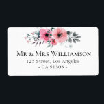 encantadora etiqueta de dirección floral botánica<br><div class="desc">diseño de texto personalizado</div>