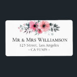 encantadora etiqueta de dirección floral botánica<br><div class="desc">diseño de texto personalizado</div>