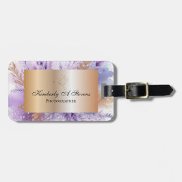 Encantadora etiqueta de equipaje Lavender II