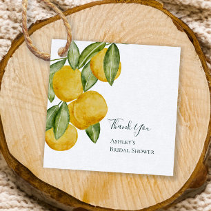 Encantadora etiqueta de regalo de aquarela de limó
