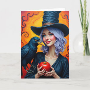 Encantadora Hechicera Con Tarjeta De Manzana