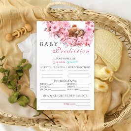 Encantadora hoja de predicción del oso de peluche