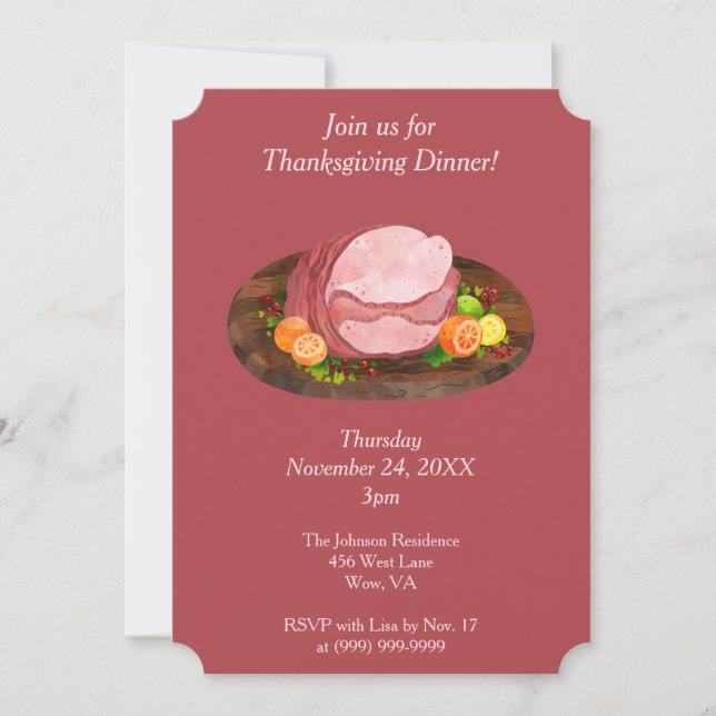 Encantadora invitación a cenar en la familia del D (Anverso)