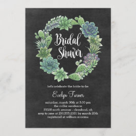 Encantadora invitación a duchas de novias para suc