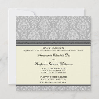 Encantadora invitación a la boda cuadrada de Damas