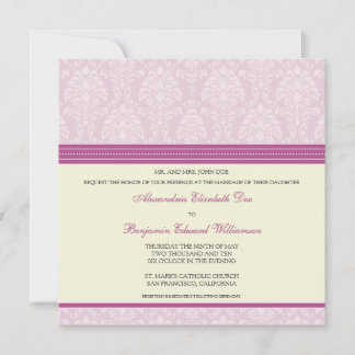 Encantadora invitación a la boda cuadrada de Damas