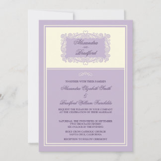 Encantadora invitación a la boda del marco del cor