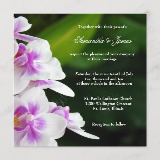 Encantadora invitación a la boda orquídea