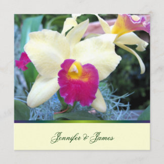 Encantadora invitación a la boda orquídea
