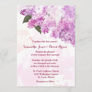 Encantadora invitación a la boda personalizada Lil