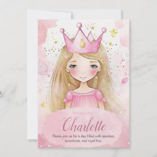 Encantadora invitación a la celebración de la prin