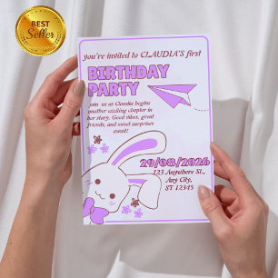 Encantadora invitación de cumpleaños número 1 para