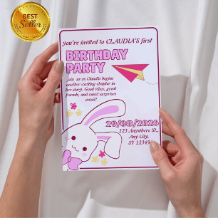 Encantadora invitación de cumpleaños número 1 para