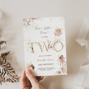 Encantadora invitación de Fe por segundo cumpleaño
