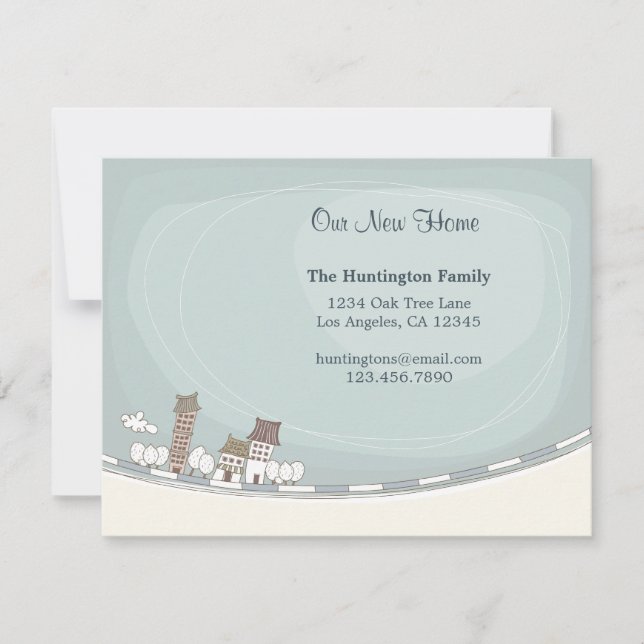 Encantadora Invitación de mudanzas en casa (Anverso)