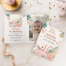 Encantadora Invitación Doblada De Dino Rosa