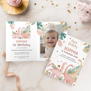 Encantadora Invitación Doblada De Dino Rosa