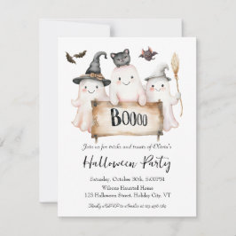 Encantadora invitación para fiesta de Halloween co