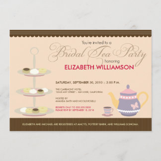 Encantadora invitación para una fiesta de té de no