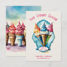 Encantadora invitación social al Crema de Hielo