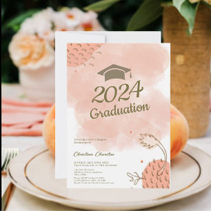 Encantadora Invitación Única de Graduación Fuzz Pe