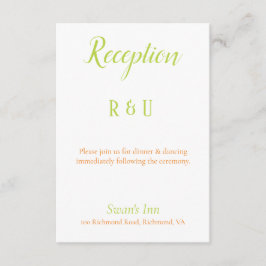 Encantadora recepción verde animada, Naranja y bla