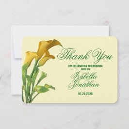 Encantadora tarjeta de agradecimiento a Calla Lily