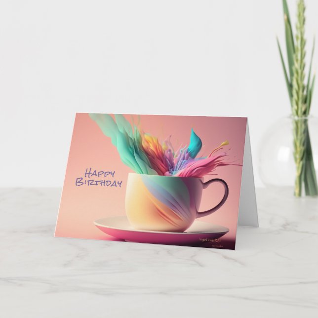 Encantadora tarjeta de diversión de cumpleaños Fan (Anverso)