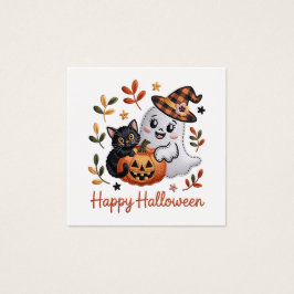 Encantadora tarjeta de saludo de Halloween - Embr 