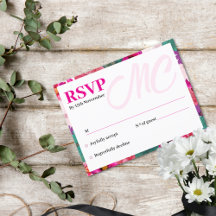 Encantadora tarjeta RSVP Romance Garden