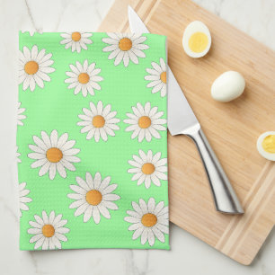 Encantadora toalla de cocina floral de Daisy