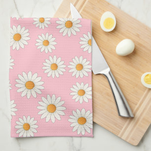 Encantadora toalla de cocina floral de Daisy