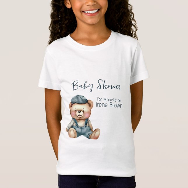 Encantadora y acogedora camiseta Baby Shower (Anverso)