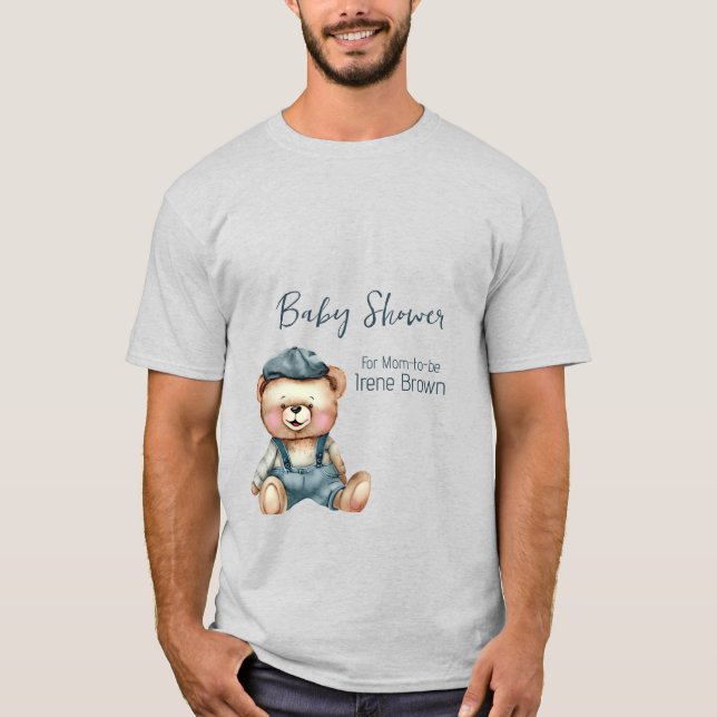 Encantadora y acogedora camiseta Baby Shower (Anverso)