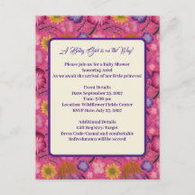 Encantadoras invitaciones a la ducha de flores sil