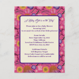 Encantadoras invitaciones a la ducha de flores sil