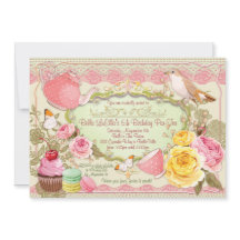 Encantadoras invitaciones a la fiesta del té