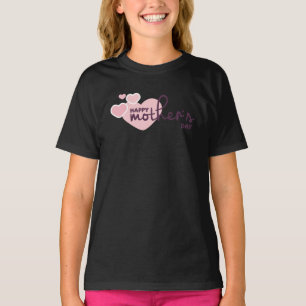 Encantadores corazones rosados felices camiseta de