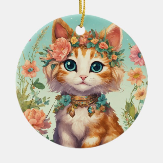 "Encantadores ornamentos para gatos - Perfecto par (Frente)