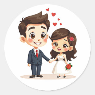 Encantadores Pegatinas de parejas Bodas