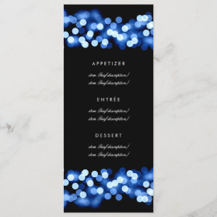 Encanto azul de Hollywood del menú elegante de la