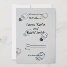 Encanto clásico: Invitación a la boda negra y gris