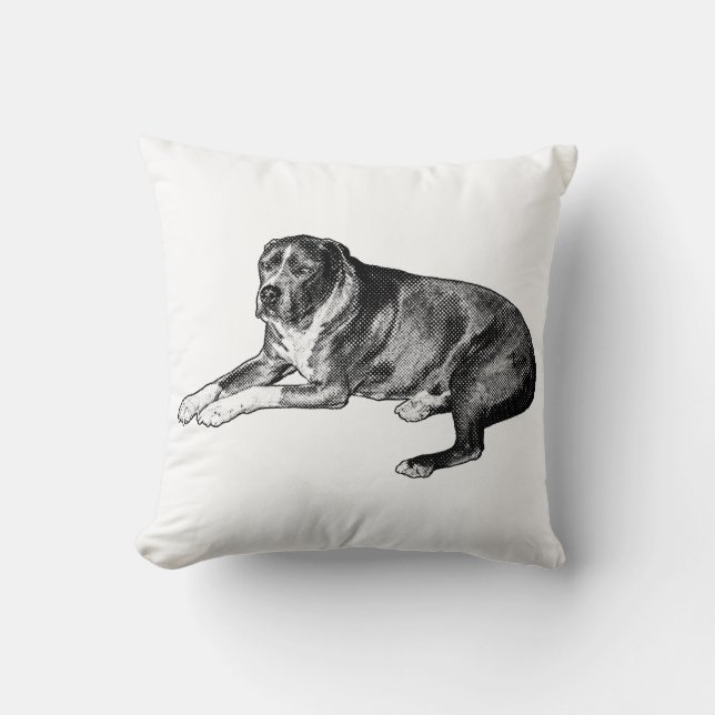 Encanto cómico acogedor: almohada de perro de semi (Anverso)
