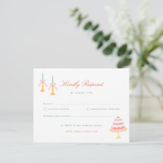 Encanto Coquette RSVP de boda pintado a mano