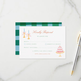 Encanto Coquette RSVP de boda pintado a mano