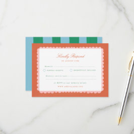 Encanto Coquette RSVP de boda pintado a mano