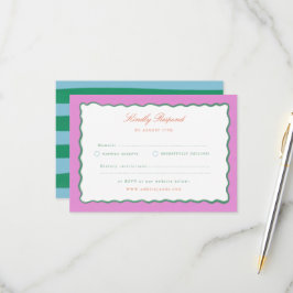 Encanto Coquette RSVP de boda pintado a mano